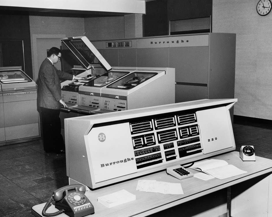Burroughs 220 System, Michigan National Bank, ca. 1960